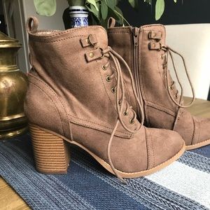 Lace up booties
